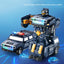 Remote-Controlled Deformed Police Car Toy - Acousto-Optic Universal Robot Vehicle with Music & Light Projection for Kids