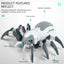 Remote Control Black Widow Spider Toy with Spray Lights and Music - Realistic RC Insect for Kids