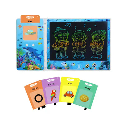 Talking Flash Cards with LCD Writing Tablet - Interactive Learning Toy for Kids