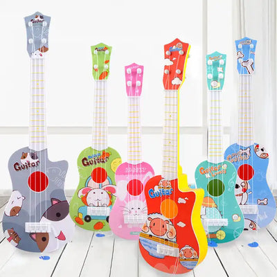 Mini Four-String Toy Guitar for Kids | Children's Simulation Musical Instrument | Enlightenment Music Toy