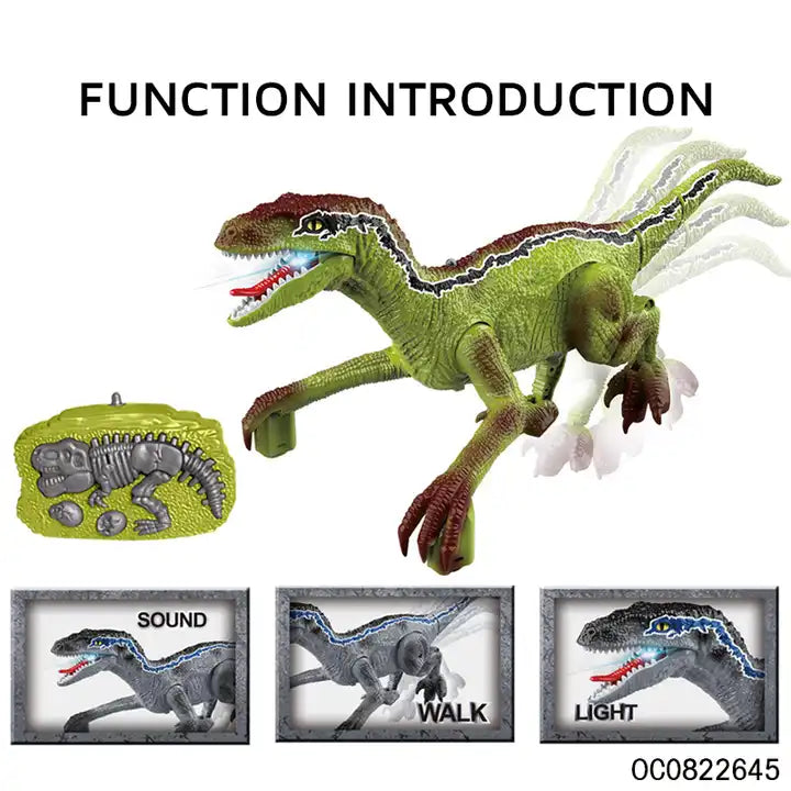 High-Quality RC Dinosaur Toy - 2.4G Remote Control with Sound and Light for Kids Ages 5-10 Years