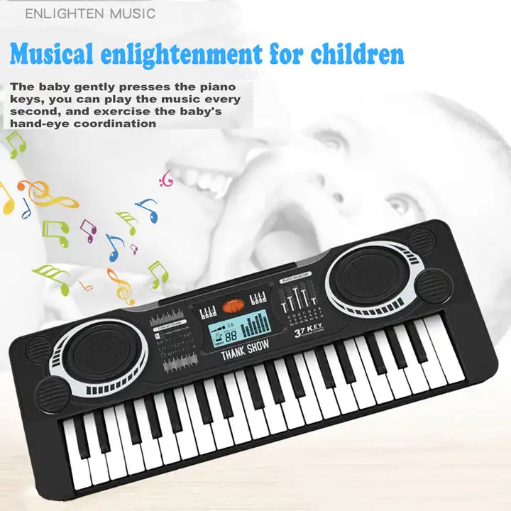 37-Key Dual Mode Multi-Function Keyboard – Electronic Organ Musical Instrument for Kids Ages 3-8 Years