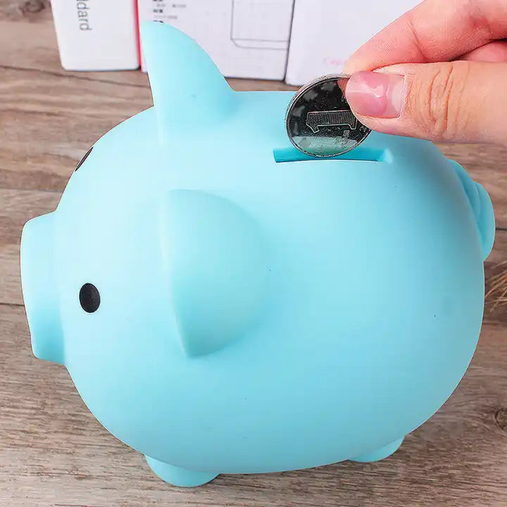 Unbreakable Plastic Piggy Bank for Toddlers 1-3 | Fun Baby Savings Toy | Durable Money Bank Box