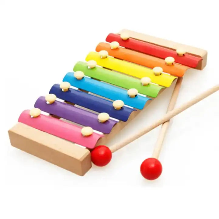 Montessori Wooden Iridescent Xylophone | Educational Musical Instrument Toy for Kids | Perfect Learning Tool for Boys and Girls