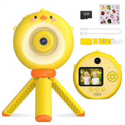 Lovely Dual Camera Mini Toy Camera for Kids - 2.0 Inch IPS LCD with Stand