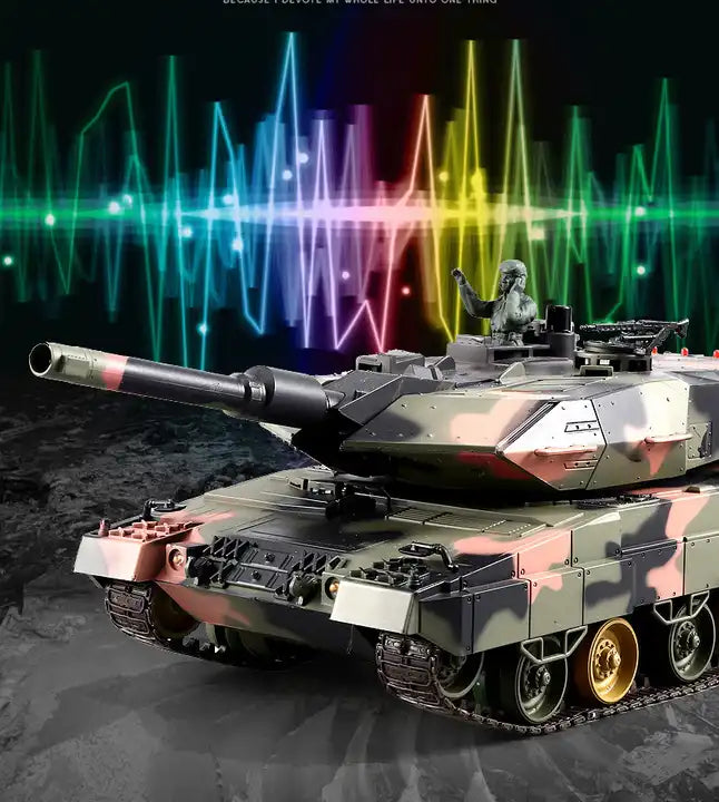 3809 German Leopard RC Battle Tank - 1/24 Scale Infrared Remote Control Tank with Realistic Sound Effects