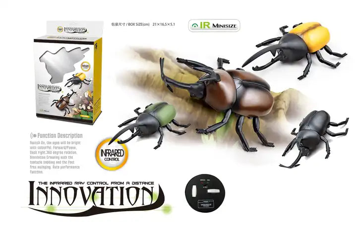 Infrared Mini Beetle Trap Toy - 360-Degree Flip Electronic Simulation Animal