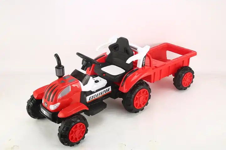 Remote Control Electric Tractor Ride-On Car - 6-Wheel Vehicle for Kids Ages 2-4