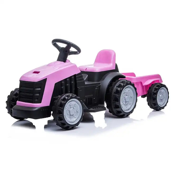 Electric Children Ride-On Car - Battery-Powered Plastic Tractor for Kids