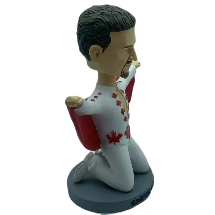 Decoration Ornaments - Resin A Champion Wearing A Red Flag Character Bobble Head Statue