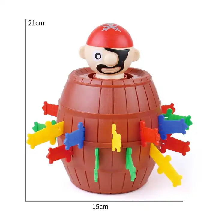 Pirate Barrel Game - Funny Pirate Novelty Toy Bucket | Lucky Stab Toys Game Gift for Kids