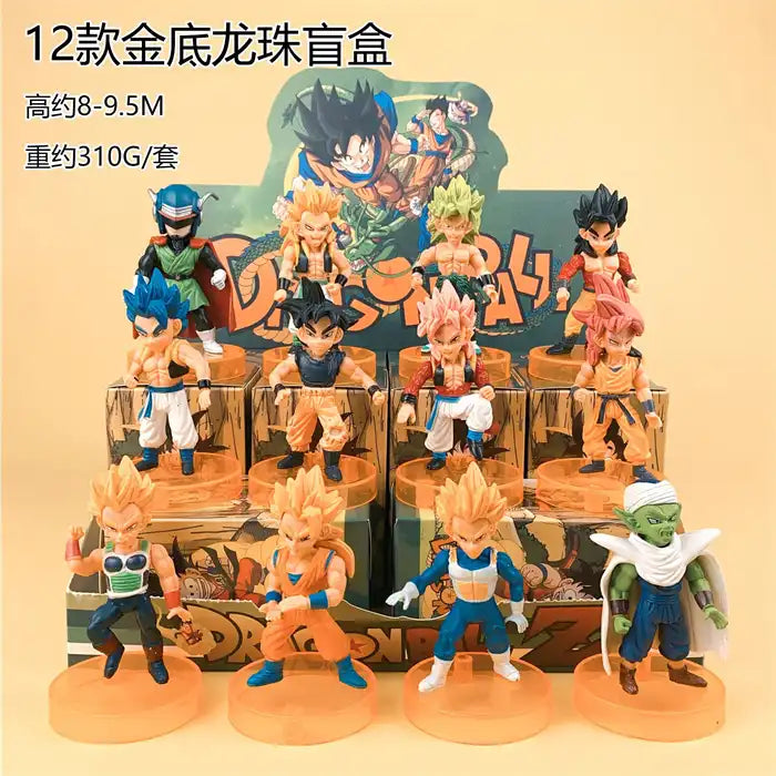 Blind Box 5-11CM Dragon Son Goku Gohan Vegeta Super Saiyan Cartoon Blind Box Anime PVC Figure Toy Set Trendy Play