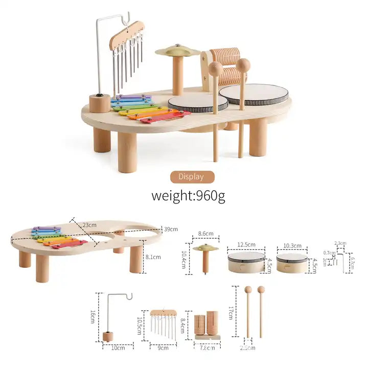 Multifunctional Musical Busy Board | Xylophone, Drum & Percussion Toys | Educational Music Instruments for Kids