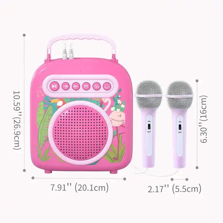 Singing Toy Musical Instruments – Bluetooth Karaoke Machine for Kids with 2 Microphones