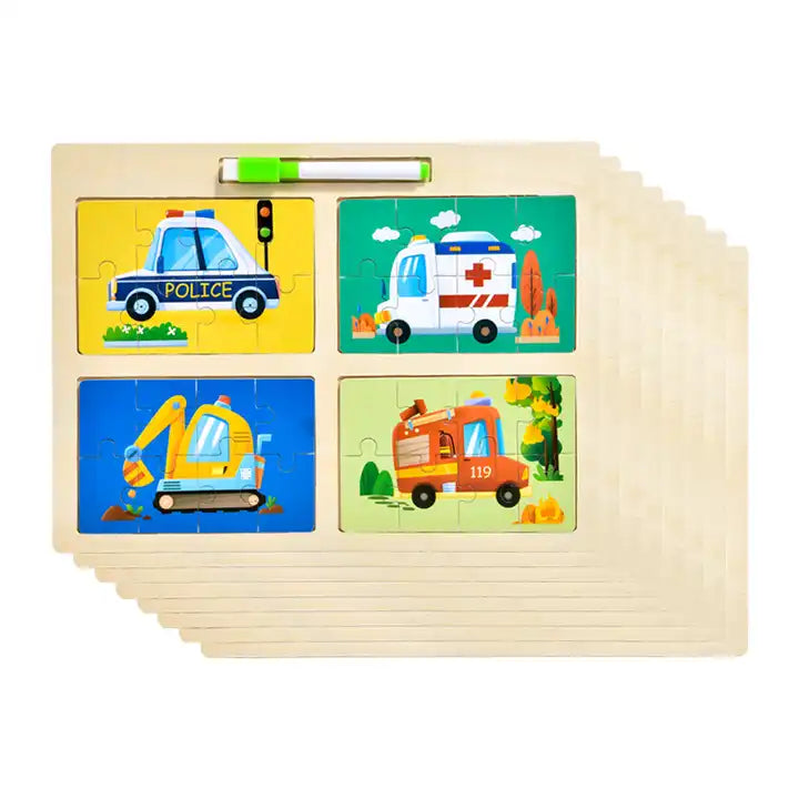 Allogogo Toddler Learning Toys 40 Designs Kids Wooden Educational Animal Jigsaw Puzzle Game