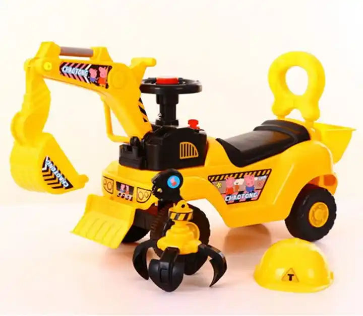 High-Quality Children Pedal Car - Electric Mini Tractor Ride-On Toy with Helmet