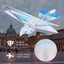 USB Charging RC Foam Plane - 2.5CH RC Airplane Fighter with 2.4GHz Remote Control and Lights