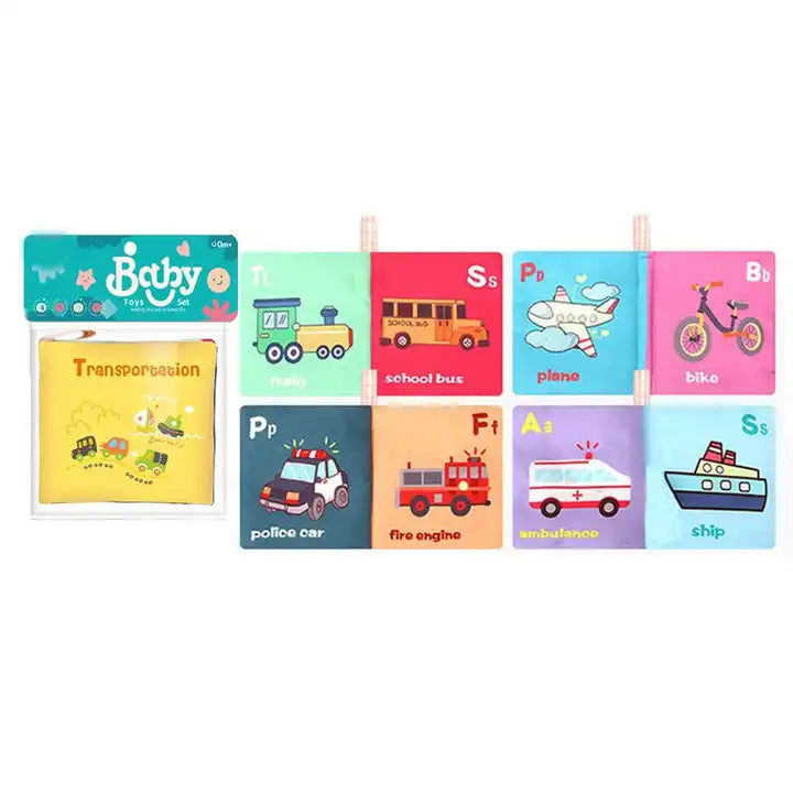 Early Educational Toys – 3D Touch and Feel Crinkle Books for 0-12 Months, Cognitive Montessori Baby Soft Cloth Book