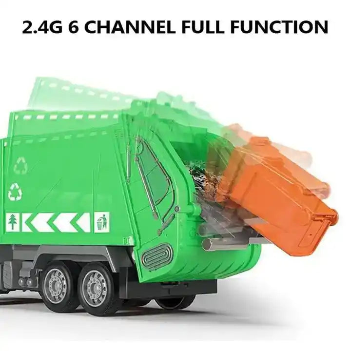 Remote Control Sanitation Truck - Recycle Engineering Vehicle for Kids