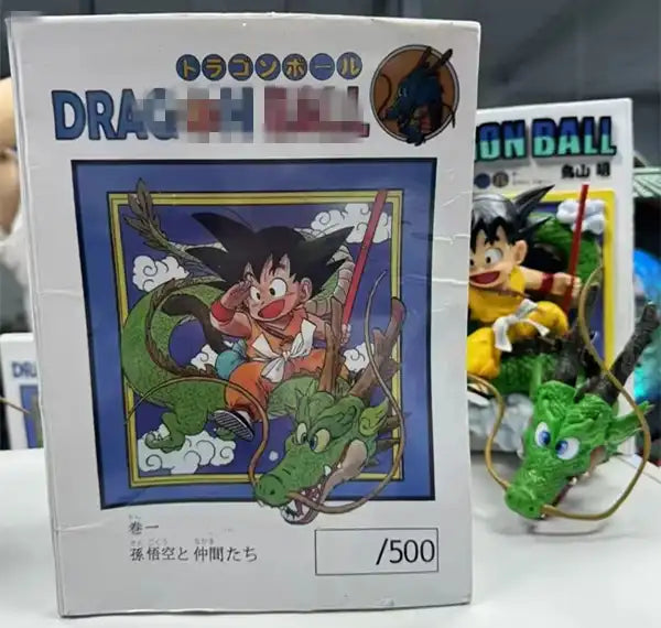 28CM Collection Figurine - GK Comics Title Page Platform Dragon Riding Goku Model Doll Statues Desktop Toy Gift PVC Anime Figure