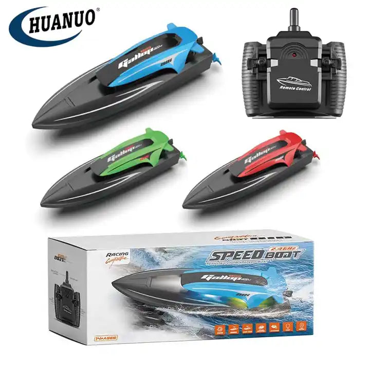 2.4GHz RTR Remote Control Racing Boat - 20KM/H High-Speed Yacht with Lights