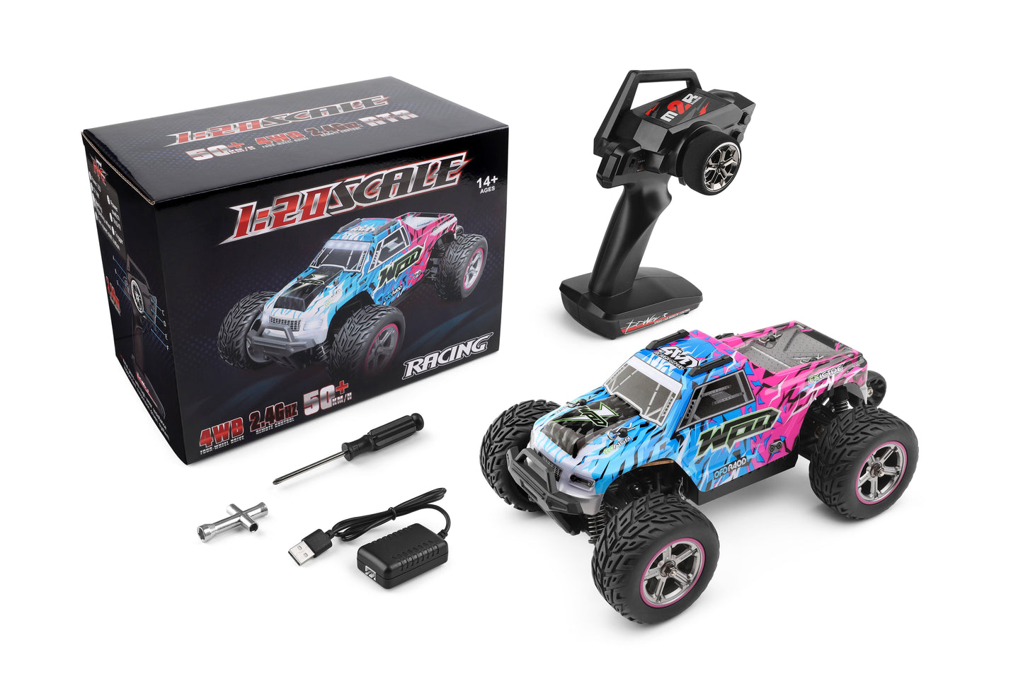 1/20 Scale 2.4G Electric 4WD High-Speed Off-Road RC Truck – Remote Control Car