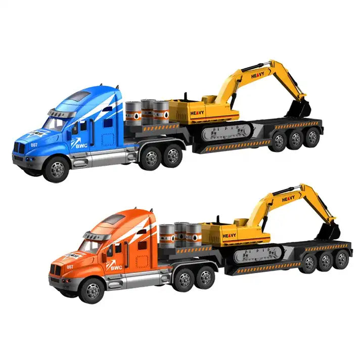 RC Engineering Trailer Toys - 1:14 Remote Control Towing Truck Toy Vehicle for Kids