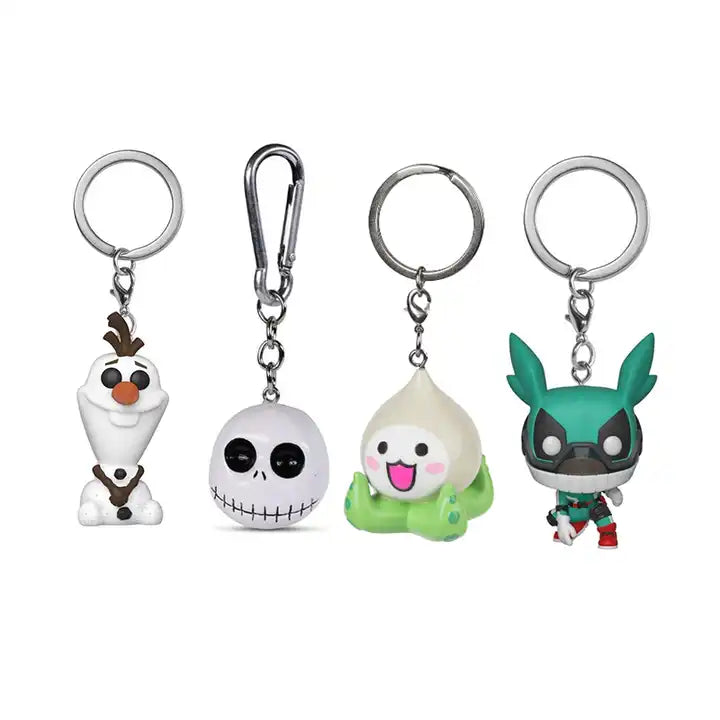 Design Plastic Keychains Toy | Anime 3D PVC Action Figure Cartoon Keychains for Promotional Gifts