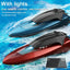 Mini RC Speedboat - High-Speed 2.4G 4 Channel Racing Boat with Lighting