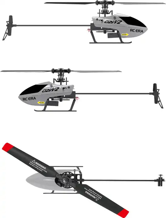 Altitude Hold Remote Radio Control - 4 Channel Flybarless Brushless Electric RC Helicopter