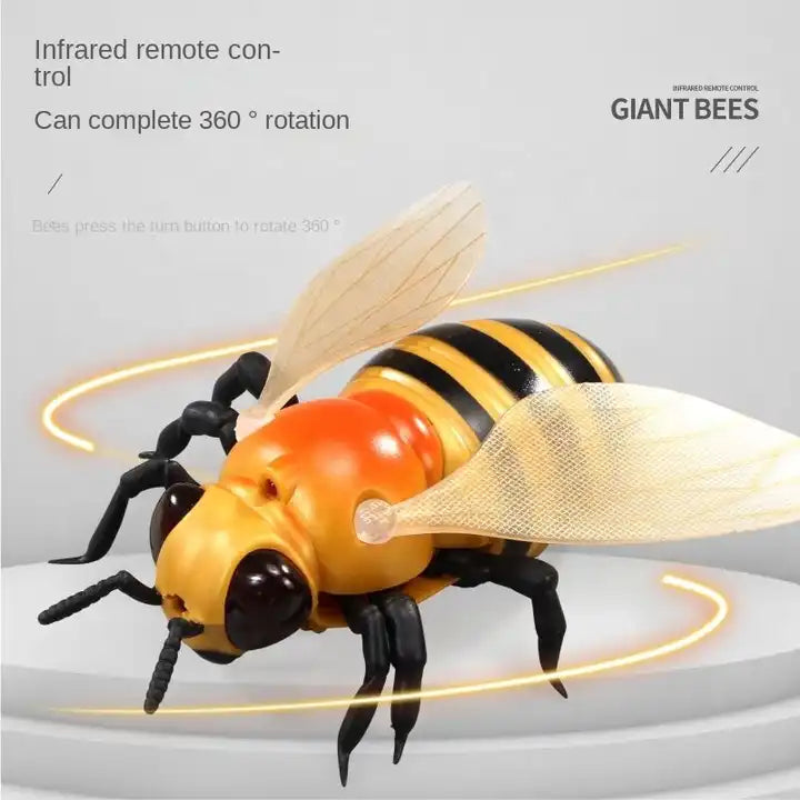 Simulation Plastic Insect Animal Toys - Remote Control Flying Infrared RC Bee