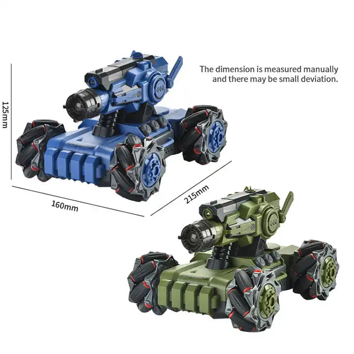 2.4G Remote Control Battle Tank Set with Spray Smoke - Dual Pack RC Military Toys for Kids