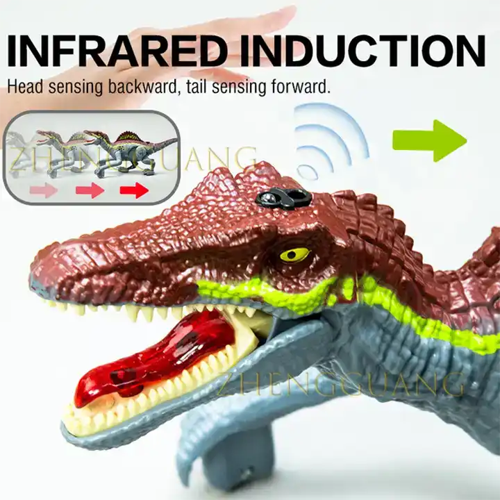 Simulated Spinosaurus Remote Control Dinosaur Robot - 2.4G Electric Walking LED RC Animal Toy for Ages 5+