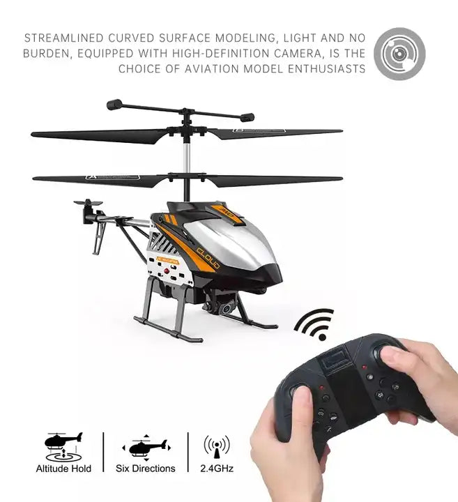 2.4G 4 Channels Flying Camera Aircraft Toy - Remote Control RC Airplane Helicopter with 720p Camera WIFI