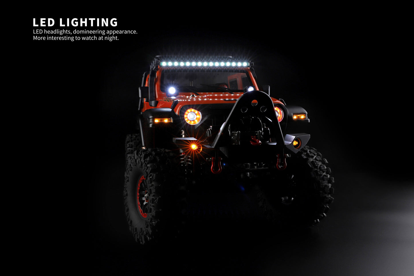 1/10 Scale 2.4G RC Crawler Truck – 4WD RTR Electric Off-Road Car with USB Charging