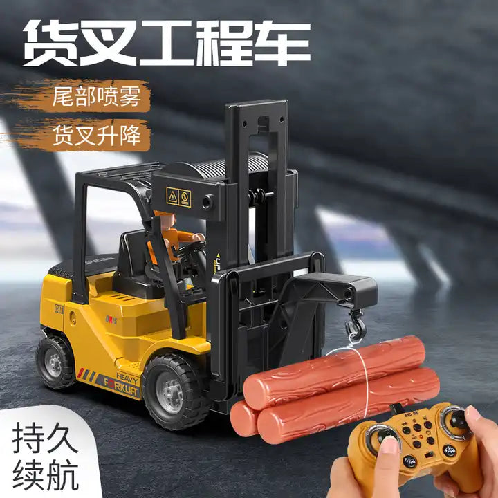 Remote Control Forklift Truck - Engineering Vehicle with Pallet Cargo