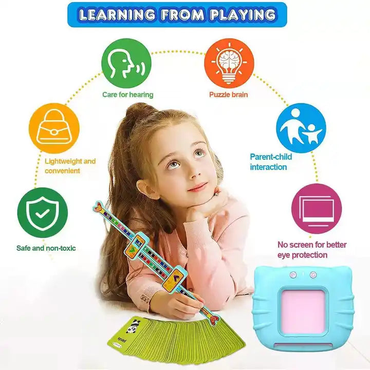 Talking Flash Cards - Montessori Educational Toys - Learning Machine Flash Cards for Kids and Toddlers