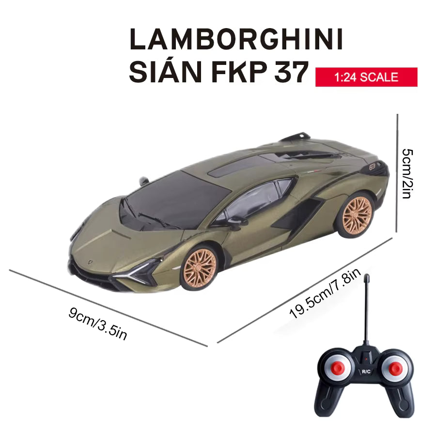 1:24 RC Racing Car – Licensed Electric Wireless Remote Control Drift Vehicle with LED Lights