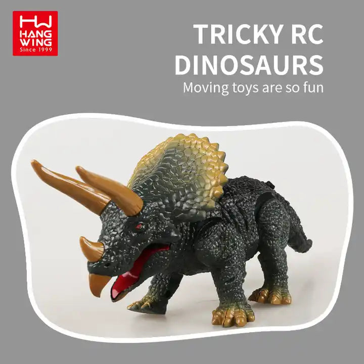 HW Radio Control Triceratops Toy - Simulation Cute Infrared RC Dinosaur Model for Kids