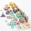 Children's Wooden Montessori Toys ? Digital Shape Match and Counting Numbers for Early Education Math Skills