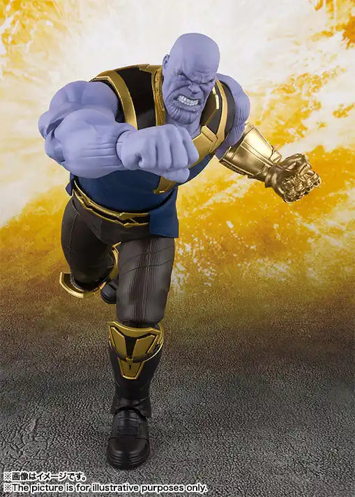 Fully Articulated SHF Comics Thanos Action Figure - Premium PVC Model for Kids and Collectors