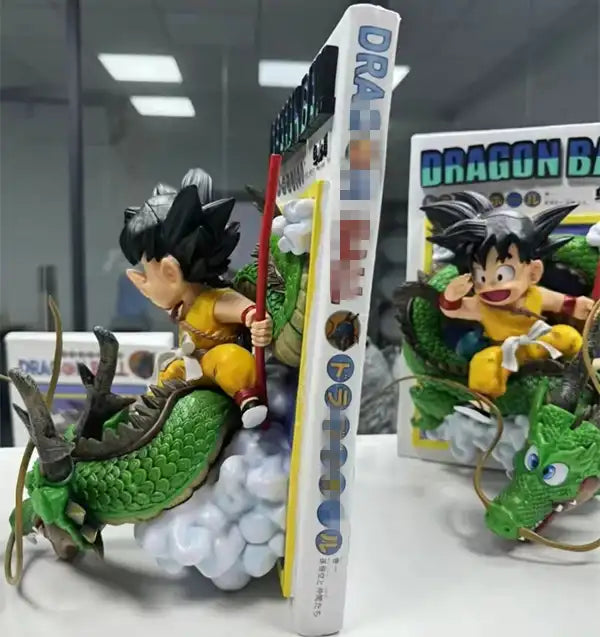 28CM Collection Figurine - GK Comics Title Page Platform Dragon Riding Goku Model Doll Statues Desktop Toy Gift PVC Anime Figure