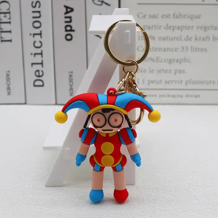 Anime The Amazing Digital Circus Figure Keychain | Joker Pendant Model Doll Key Chain for Kids' Birthday Gift Toy