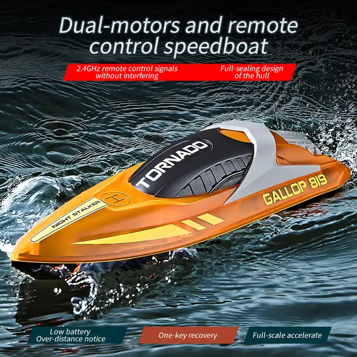 Transparent Colorful 2.4GHz RC Yacht - Luxury Remote Control Speed Boat