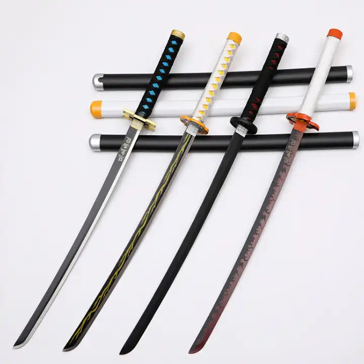 Cosplay Demon Slayer Metal Sword - Large Size Anime Samurai Alloy Toy Sword