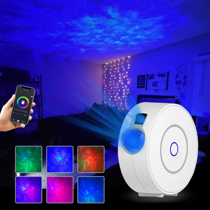 WiFi Laser LED Starry Night Light Projector | Music Rhythm Star Light Projector for Kids