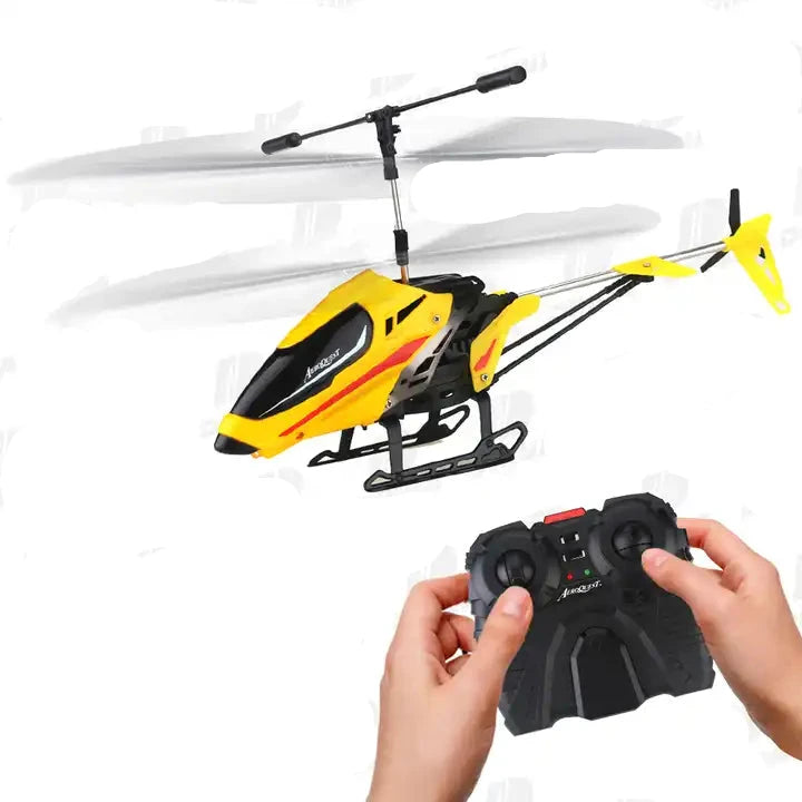 High-performance RC helicopter in flight; keywords: RC helicopters for beginners, best RC helicopters 2024, remote control helicopters with camera, electric RC helicopters, nitro RC helicopters