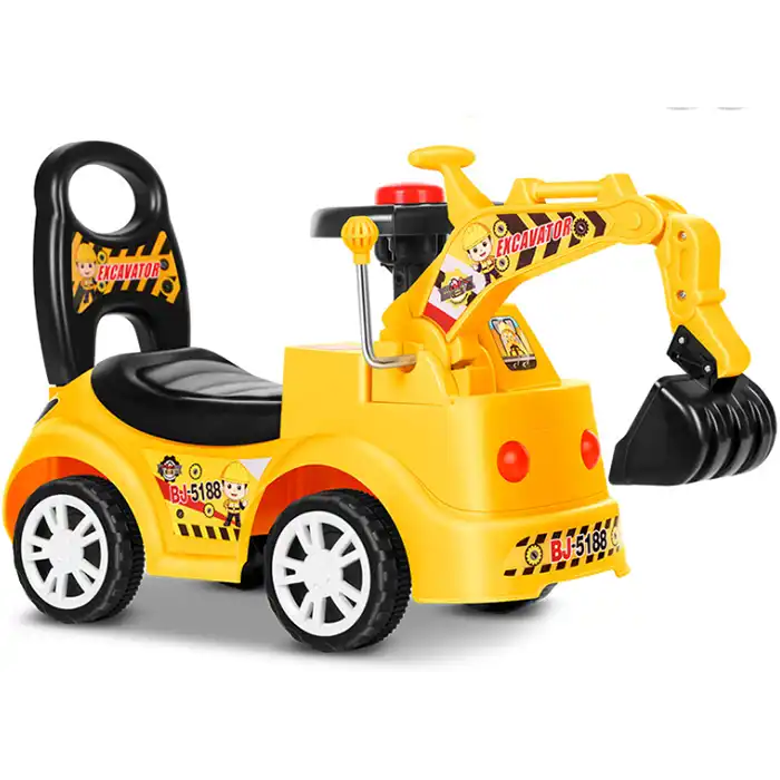 Mini Ride-On Excavator Truck - High-Quality Plastic Toy for Kids