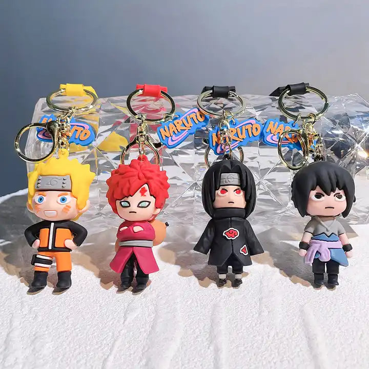 3D Naruto Figure Keychain | Japanese Anime Character Soft PVC Rubber Keychain | Ideal Promotional Gift