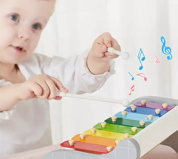 Baby Educational Musical Instrument – Xylophone Rocking Horse & Electronic Piano Toy for Kids Ages 2-5 Years